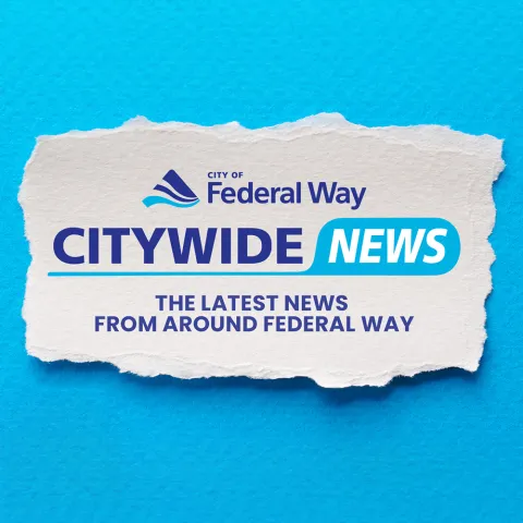 Citywide News Logo On White Paper With Blue Background