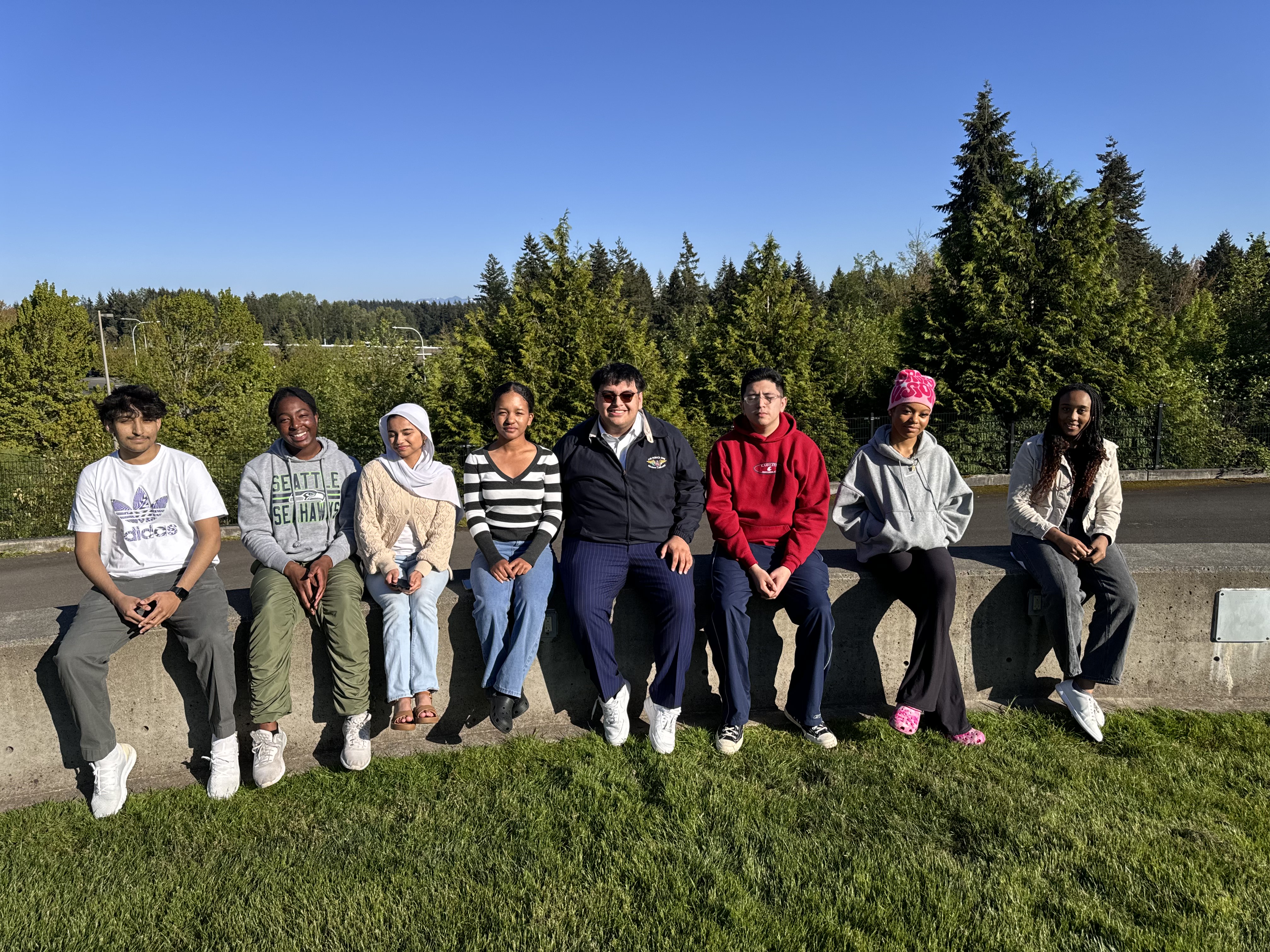 Federal Way Youth Commission Outside Smiling in the grass
