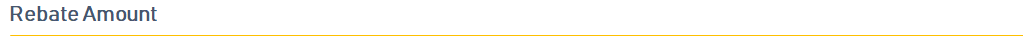 Rebate amount header