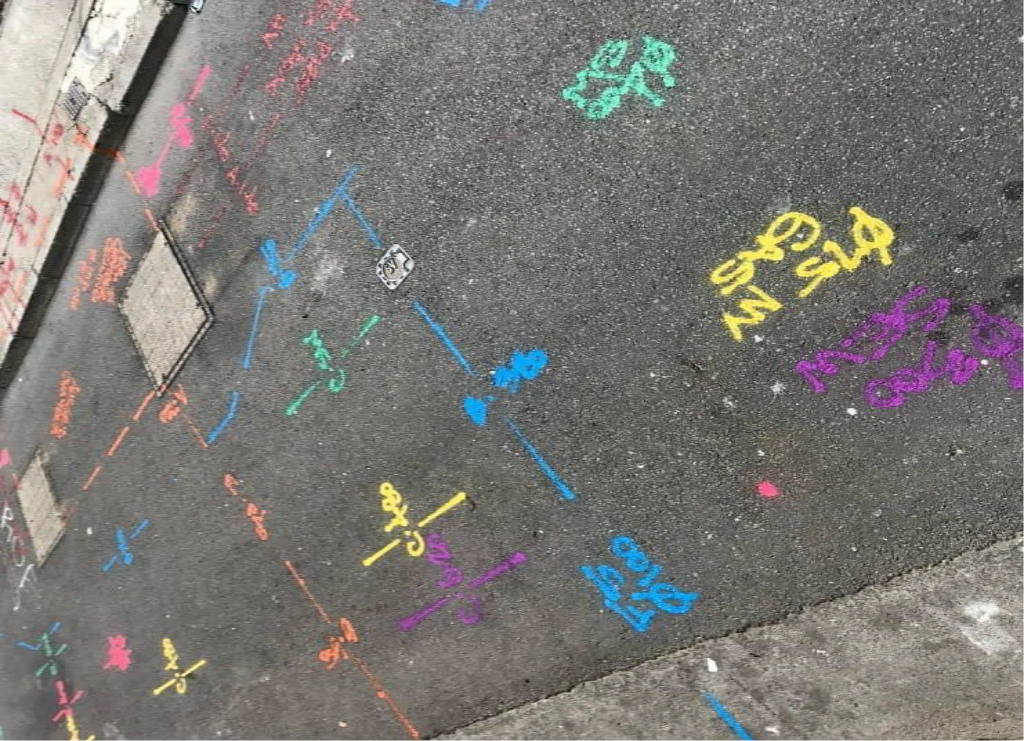 Utility Markings Before