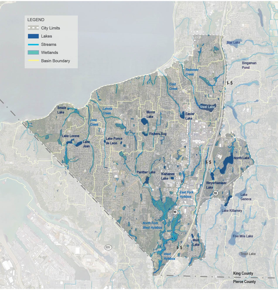 Water Bodies in Federal Way
