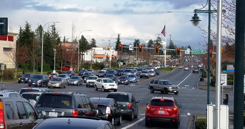Traffic at the intersection of S320th and SR99